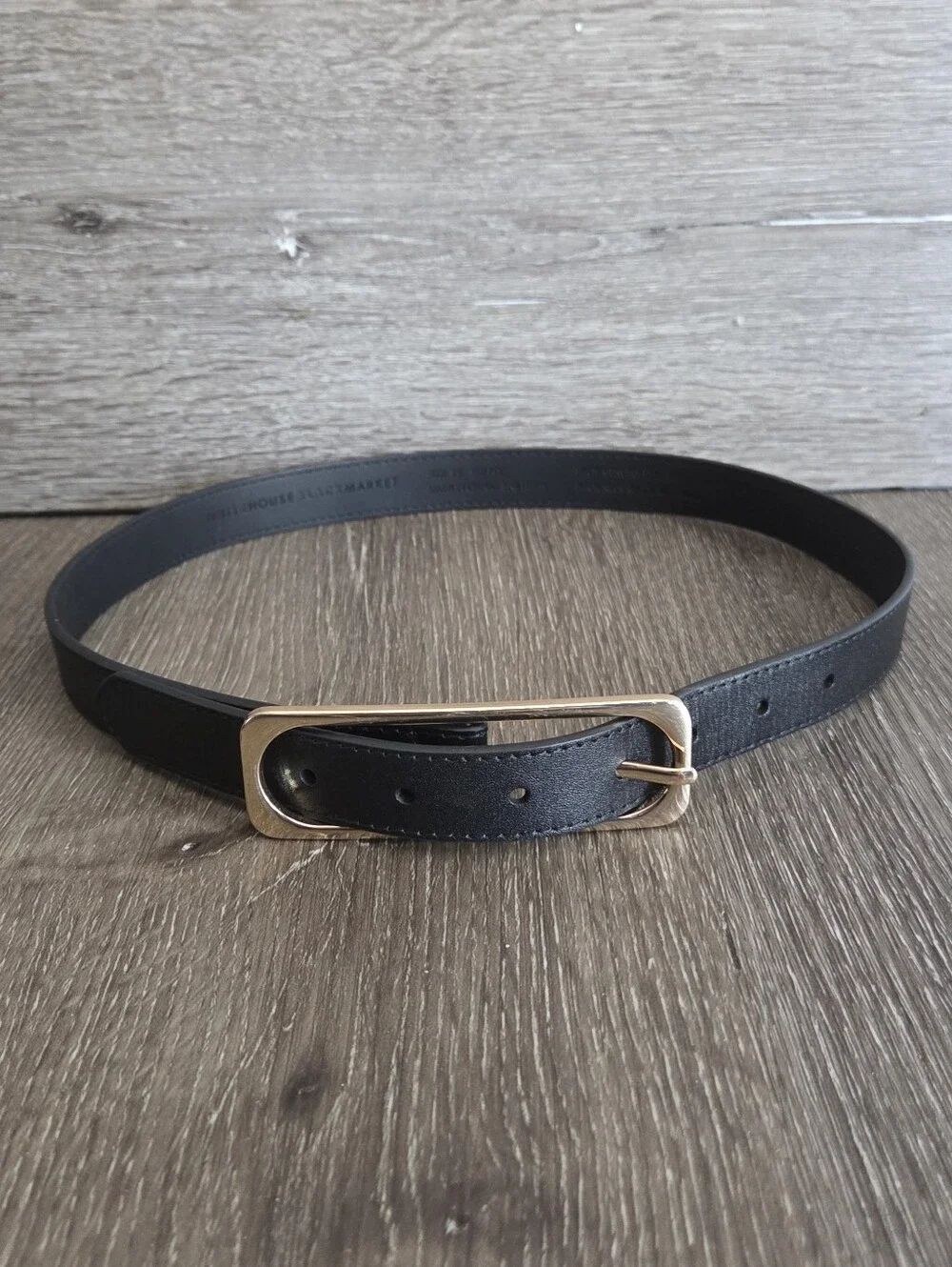 White House Black Market Elongated Buckle Pant Belt XS Hip Fit